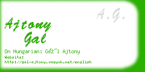 ajtony gal business card